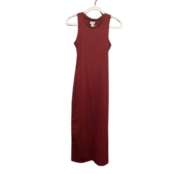 Open Edit - Reversible Knotted Cut out back Tank Dress in Red Grape - XS - Picture 4 of 8